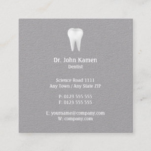 Elegant Dental   Professional Quadratische Visitenkarte