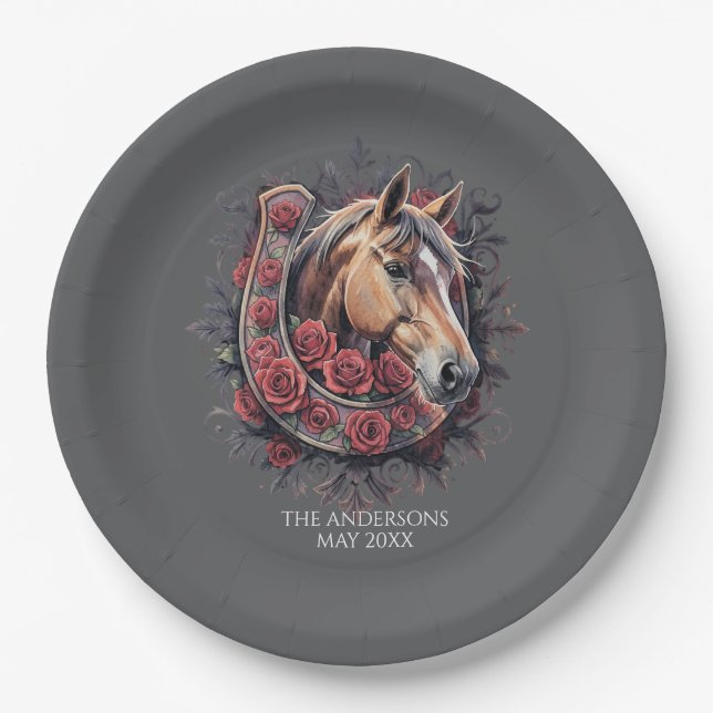 Elegant Derby Party  Pappteller (Vorderseite)