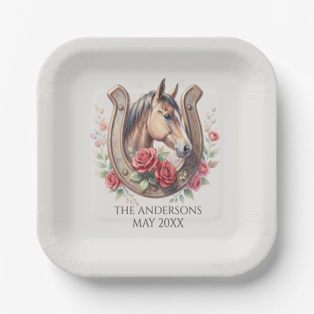 Elegant Derby Party  Pappteller (Vorderseite)