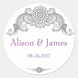 Elegant Design Rundaufkleber schwarz Runder Aufkleber