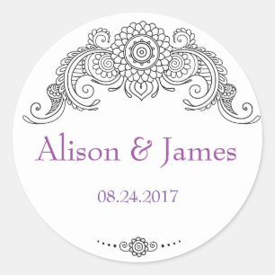 Elegant Design Rundaufkleber schwarz Runder Aufkleber