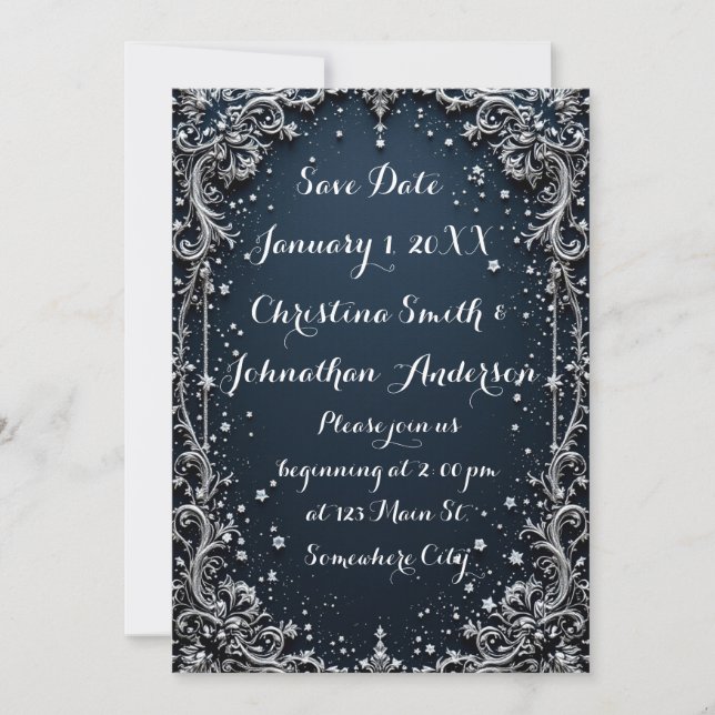 Elegant Design Wedding Invitation Einladung (Vorderseite)