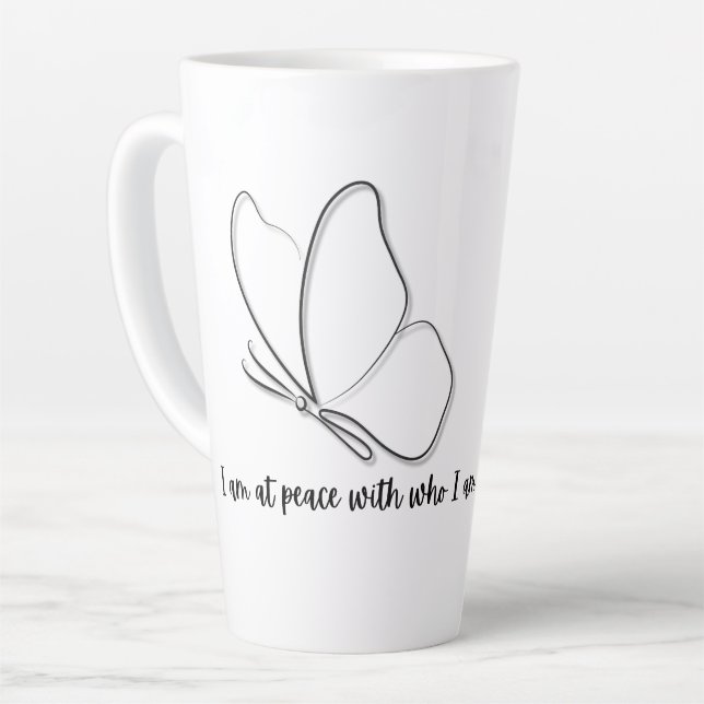 Elegant designed cushion Mug Milchtasse (Linke Ecke)
