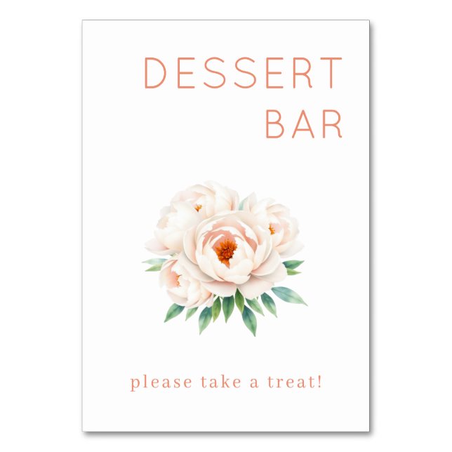 Elegant Dessert Bar Invitation Tischnummer (Vorderseite)