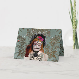Elegant Día de Muertos Card (Englisch im Text) Karte