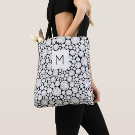 Elegant Diamond Gems Monogram INITIAL Bling Glam