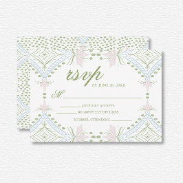 Elegant Diamond Wedding RSVP Karte