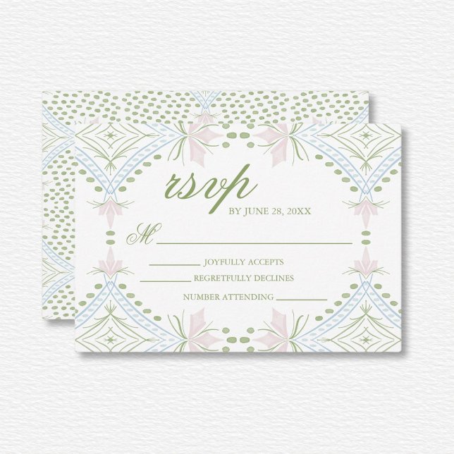 Elegant Diamond Wedding RSVP Karte (Von Creator hochgeladen)