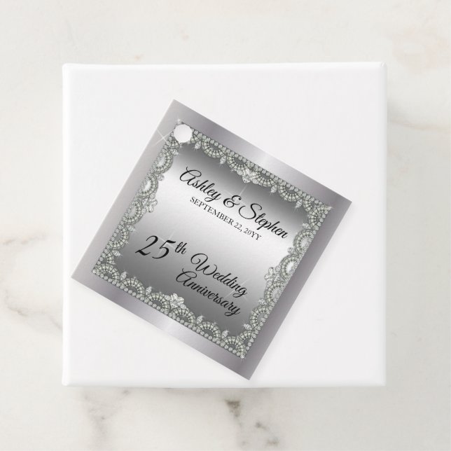 Elegant Diamonds 25. Hochzeitstag Geschenkanhänger (Beispiel)