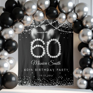 Elegant Diamonds 60. Geburtstagsparty Hintergrund Wandteppich
