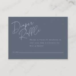 Elegant Diaper Raffle | Dusty Blue Begleitkarte