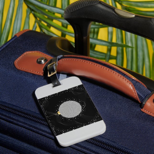 Elegant Disco Ball Christmas Ornament Gepäckanhänger (Vorderseite Insitu 1)