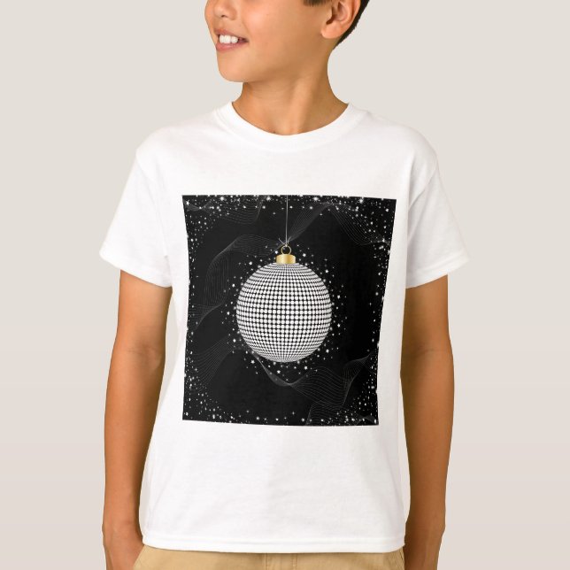 Elegant Disco Ball Christmas Ornament T-Shirt (Vorderseite)