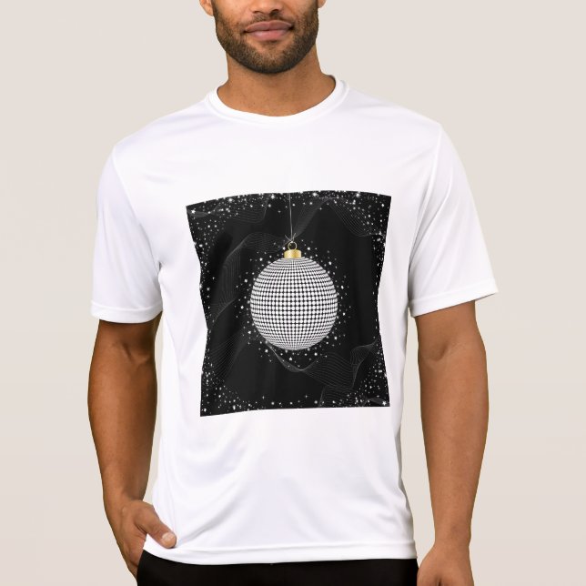 Elegant Disco Ball Christmas Ornament T-Shirt (Vorderseite)