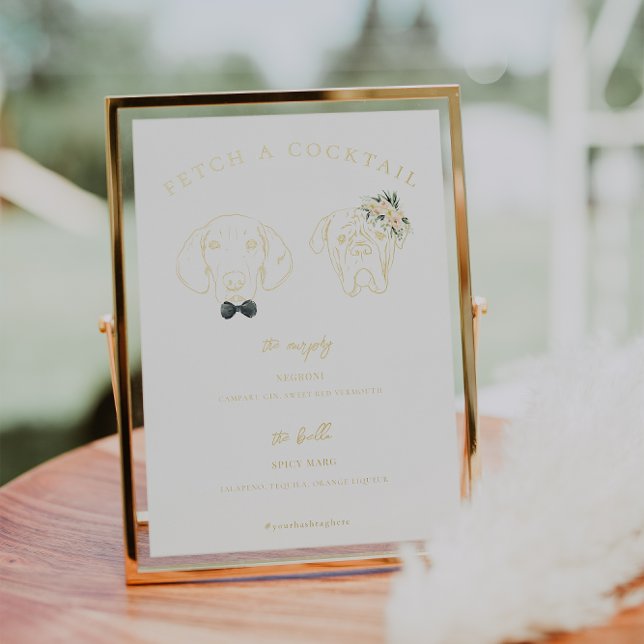 Elegant Dog | Bride & Groom Signature Drink Poster (Von Creator hochgeladen)