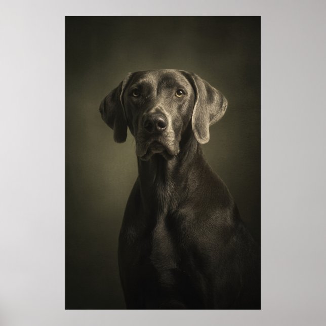 Elegant Dog Silhouette Poster (Vorne)