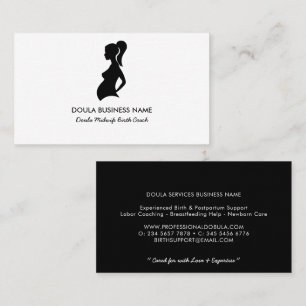 Elegant Doula Midfrau Birth Coach Visitenkarte