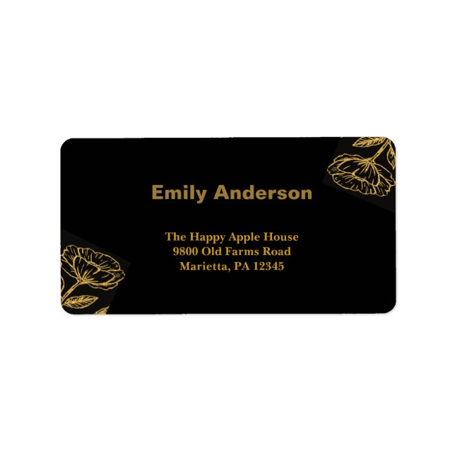 Elegant Dual Birthday Soiree Adressaufkleber (Vorne)