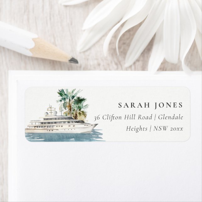 Elegant Dusky Cruise Ship Palm Seascape Adresse (Insitu)