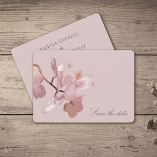 Elegant Dusky Pink Orchid Save the Date