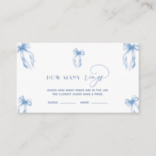 Elegant Dusty Blue Bow rät wie Rings Game Begleitkarte