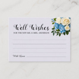 Elegant Dusty Blue, Champagner und gute Wünsche Begleitkarte