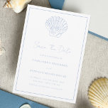 Elegant Dusty Blue Coastal Wedding Save The Date<br><div class="desc">Wenn Sie eine Hochzeit an der Ostküste der USA planen, so werden diese verstaubten blauen Wasserthemen für Sie reserviert. Elegant blaue handgeschriebene Schriftart werden mit traditioneller Typografie gepaart. Ihr Ziel speichern Sie die Daten werden Ihre Gäste zu dem aufkommenden großen Hochzeitsfest begeistern. Diese stilvolle Hochzeit speichern Sie die Datumskarten können...</div>