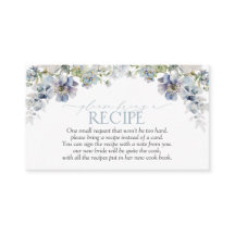 Elegant Dusty Blue Floral Bitte ein Rezept mitbrin