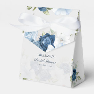 Elegant Dusty Blue Floral Rustikales Brautparty Geschenkschachtel