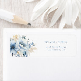 Elegant Dusty Blue Floral Spring Bloom Wedding