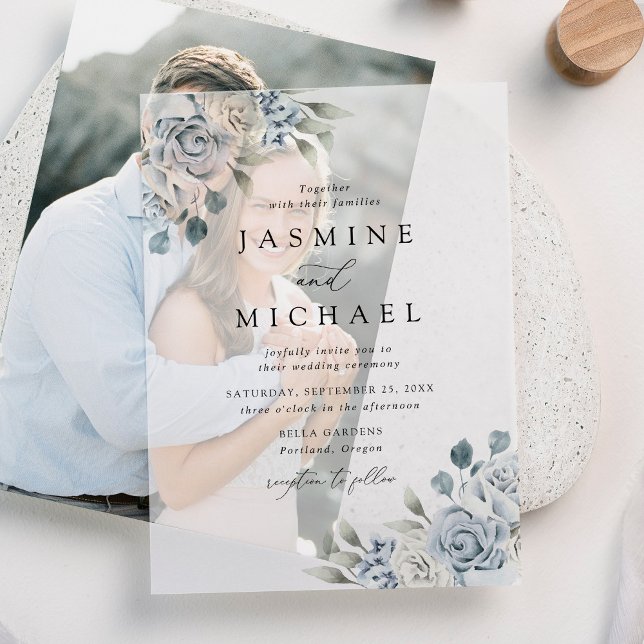 Elegant Dusty Blue Floral Wedding (Von Creator hochgeladen)