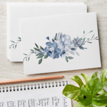 Elegant Dusty Blue Flowers Wedding