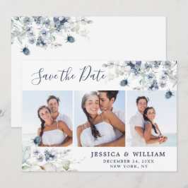 Elegant Dusty Blue Foliage Wedding 3 FOTO Save The Date