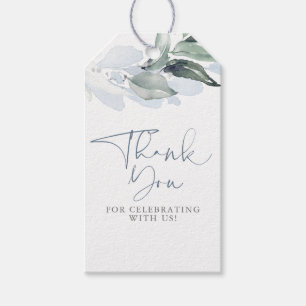 Elegant Dusty Blue Greenery Vielen Dank für Ihre G Geschenkanhänger