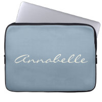 Elegant Dusty Blue Handwriting Script Name Custom