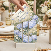 Elegant Dusty Blue Hydrangea Garden Baby Shower