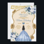 Elegant Dusty Blue Mexican Princess Quinceañera Einladung<br><div class="desc">Elegant Dusty Blue mexikanische Prinzessin Quinceañera Einladung Mis Quince 15 Anos,  16. Geburtstag Schmetterling.</div>