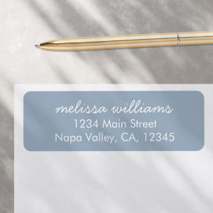 Elegant Dusty Blue Minimalistische Rücksendeadress
