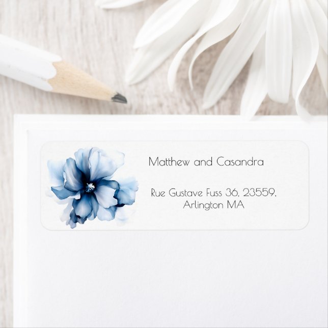 Elegant Dusty Blue Navy Blume Hochzeit (Insitu)