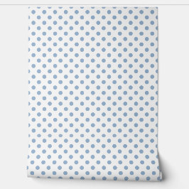 Elegant Dusty Blue Polka Dots Tapete