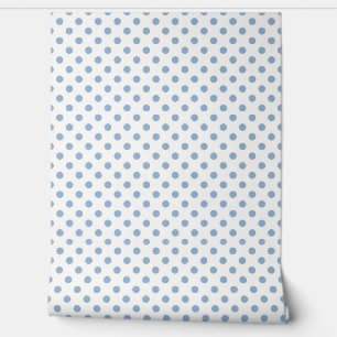 Elegant Dusty Blue Polka Dots Tapete