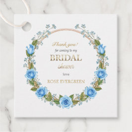 Elegant Dusty Blue Rose Baby's Breathe Vielen Dank Geschenkanhänger