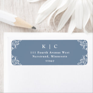 Elegant Dusty Blue Vintage Wedding