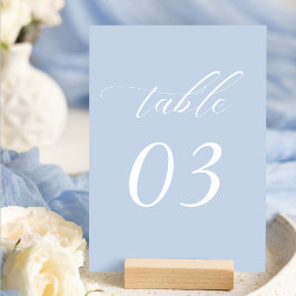 Elegant Dusty Blue Wedding Tischnummer