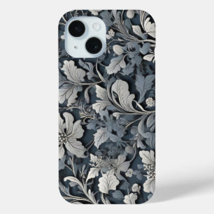 Elegant dusty blue white grau Case-Mate iPhone hülle