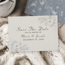 Elegant Dusty Blue Winter Wedding Rett Date