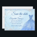 Elegant Dusty Christmas Mis Quince Save the Date Einladung<br><div class="desc">Elegante Dusty Christmas Mis Quince Save the Date Card</div>