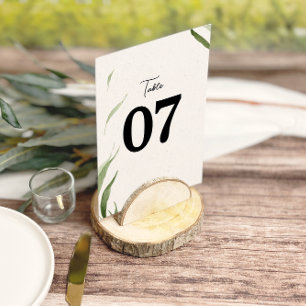 Elegant Dusty Greenerity Wedding Tischnummern