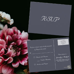 Elegant Dusty Lila Party Wedding Response UAWG Postkarte