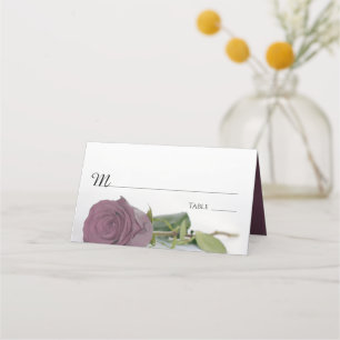 Elegant Dusty Mauve Pink Rose Wedding Write-In Platzkarte